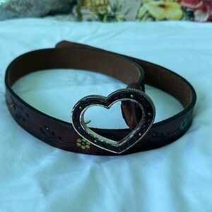 Vintage 1970’s Brown Leather Belt